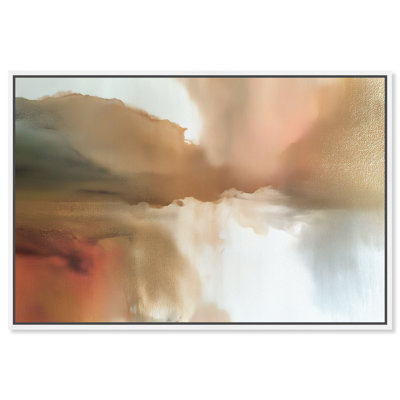 «Warmth of the Earth II», reproduction d'art sur toile encadrée dorée par Art Remedy, cadre blanc, 30 x 20