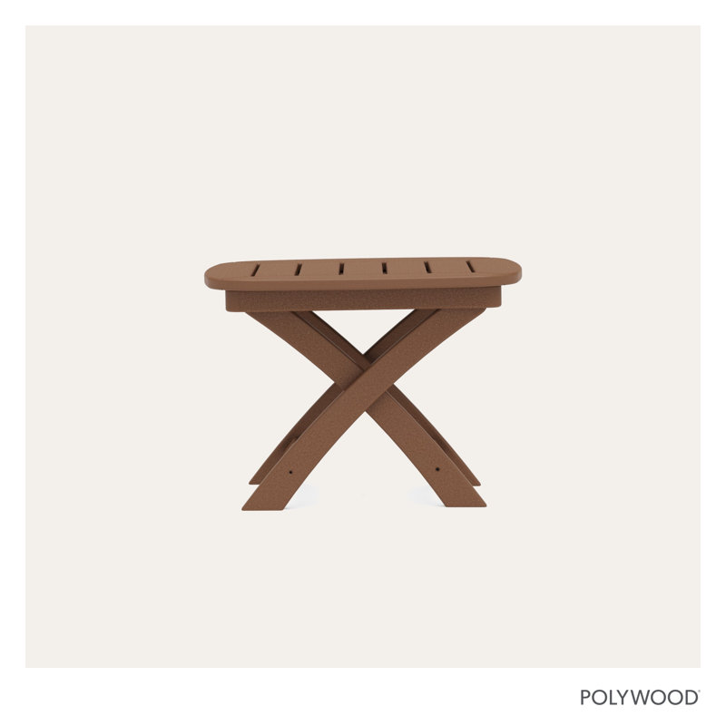 Table d'appoint POLYWOOD Nautical 21 po x 18 po, Teck
