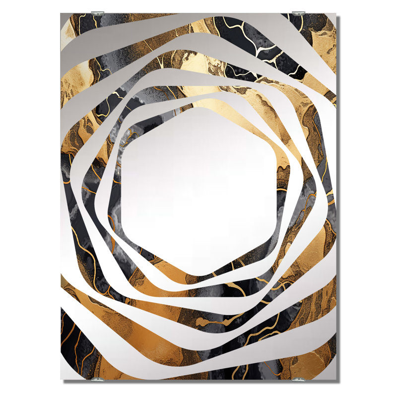 Zavarce - Miroir abstrait fractal mural MIR137712, 40 po x 30 po