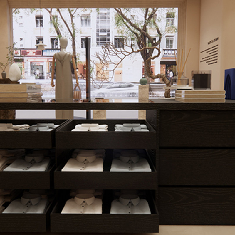 Light luxury style display cabinet, 35.43" H x 59.05" W x 23.62" D