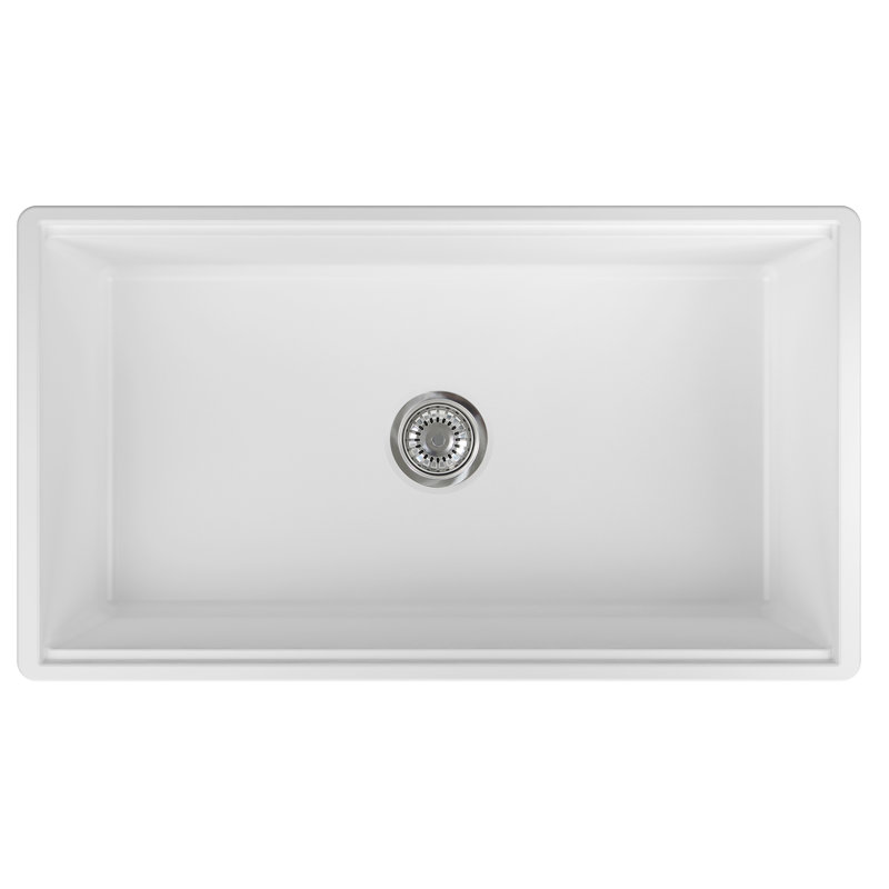 Évier de cuisine à tablier frontal avec crépine L 33 po x l 18 po Yorkshire