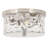Alixandra 2-Light Flush Mount Ceiling Light With Clear Hammered Glass-295452040-284434478