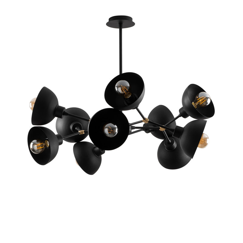 Berriman 10 - Light Unique/Statement Chandelier, Black