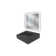 Pyramid 24" Rectangular Solid Surface Wall Mount Bathroom Sink and LED Mirror Combo