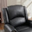 37.7" W Faux Leather Swivel Rocker Recliner With Heated Massage, Vintage Style-346423116