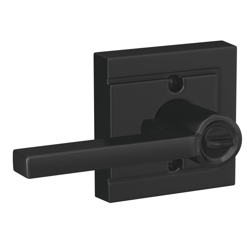 Latitude Keyed Entry Lever with Upland Trim, Keyed Alike, Yes, Matte Black