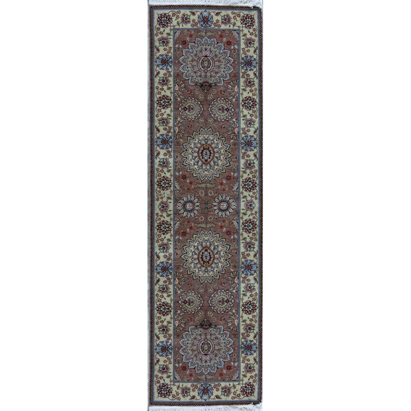One-of-a-Kind 2'6" x 9' Runner Wool Area Rug in Brown