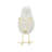 Modern White Stoneware & Ceramic Bird Figurine with Gold Metal Accents - 8" Decorative Sculpture for Home, Office, Bedroom, and Living Room