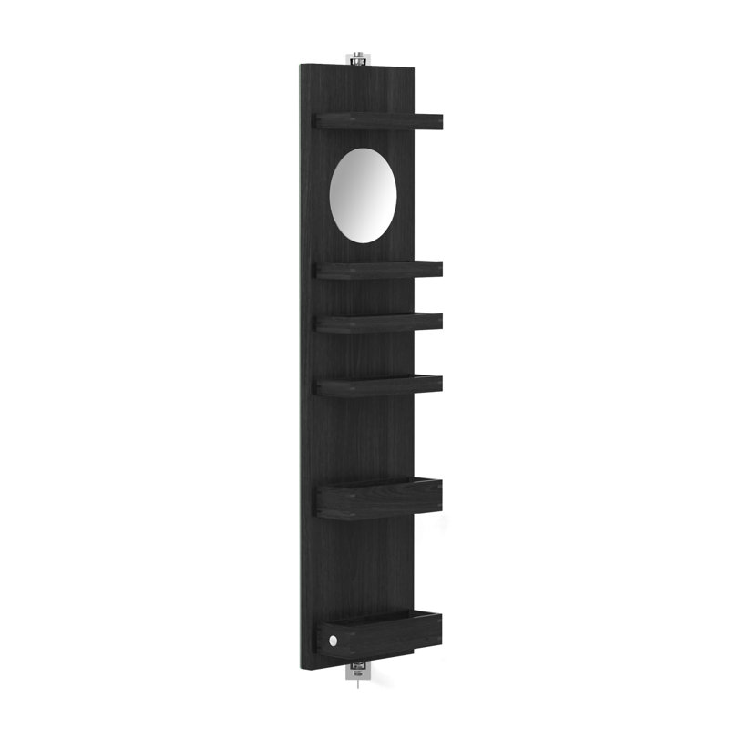 Cosmos Solid Wood Wall Bathroom Shelves, Dark Oak