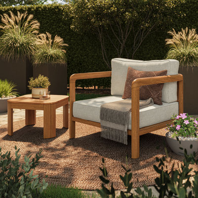 Ensemble de meubles d'extérieur en bois de teck 3 pièces Kona