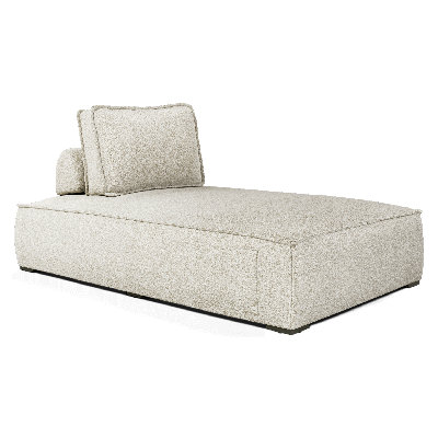 Hampton Outdoor Chaise In Textured Greige