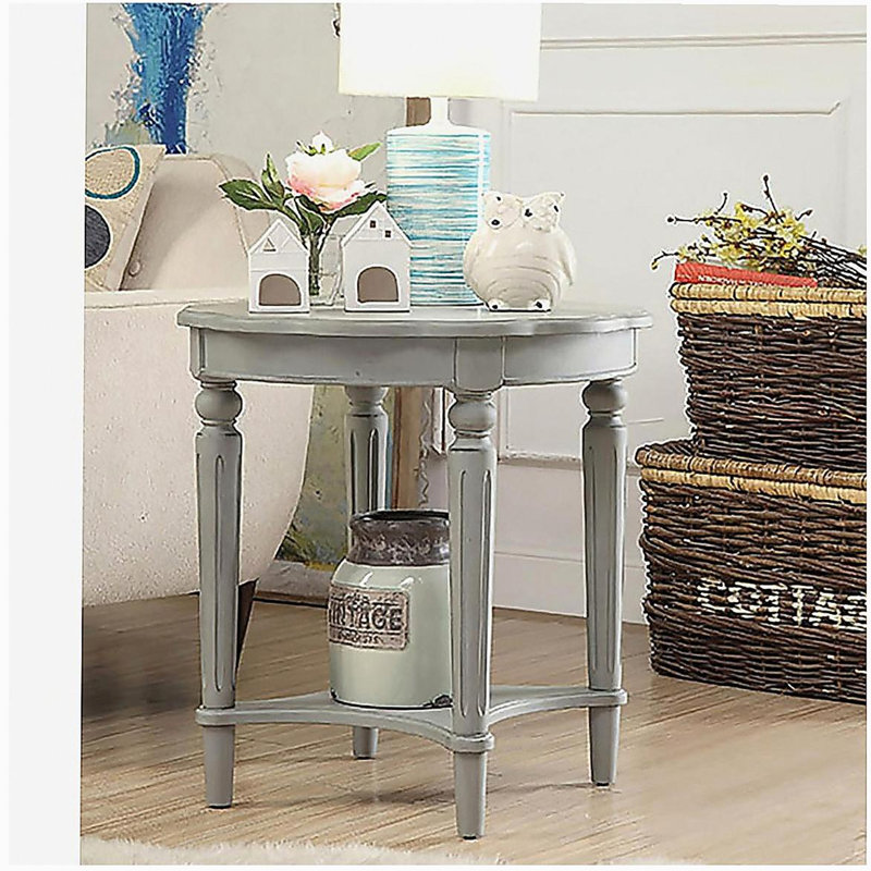 Table de bout antique avec tablette inférieure
