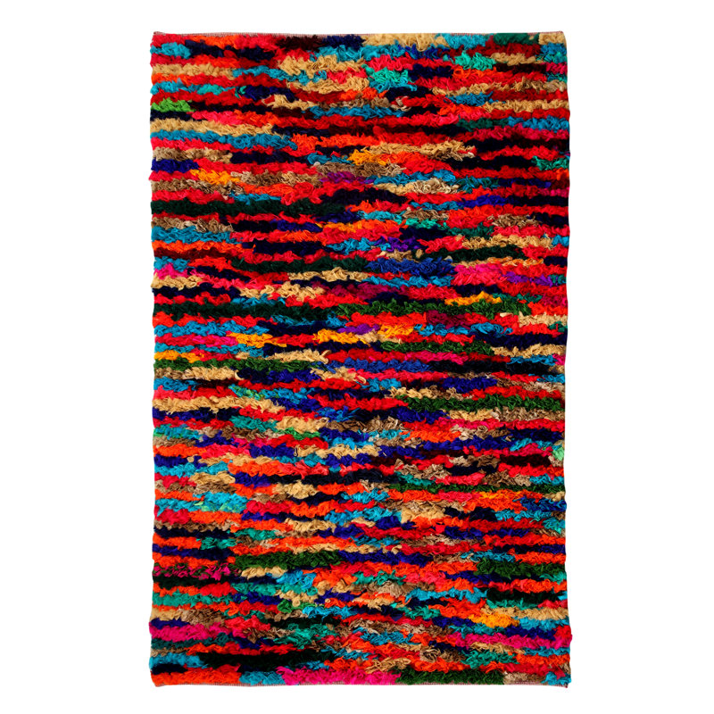 Gyan Hand Woven Shag Area Rug, Rectangle 60 x 90cm