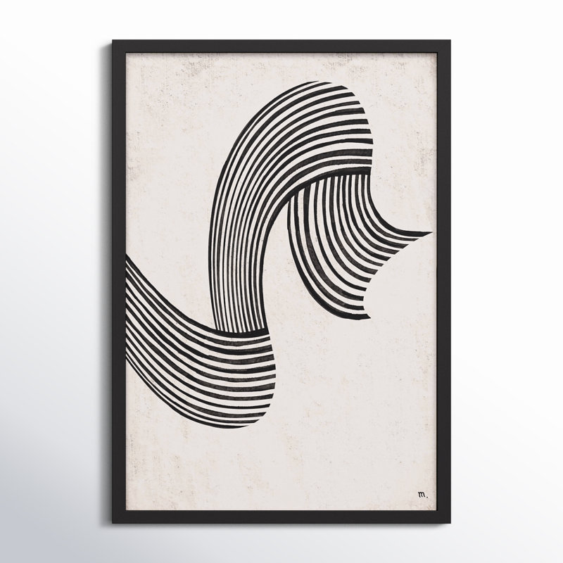 Malverne Linework 3 by Studio M - Picture Frame Print, Black Framed, 20" H x 14" W x 1.25" D