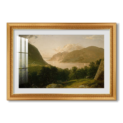 Hudson River Scene, 1857-John Frederick Kensett-Custom Framed Canvas