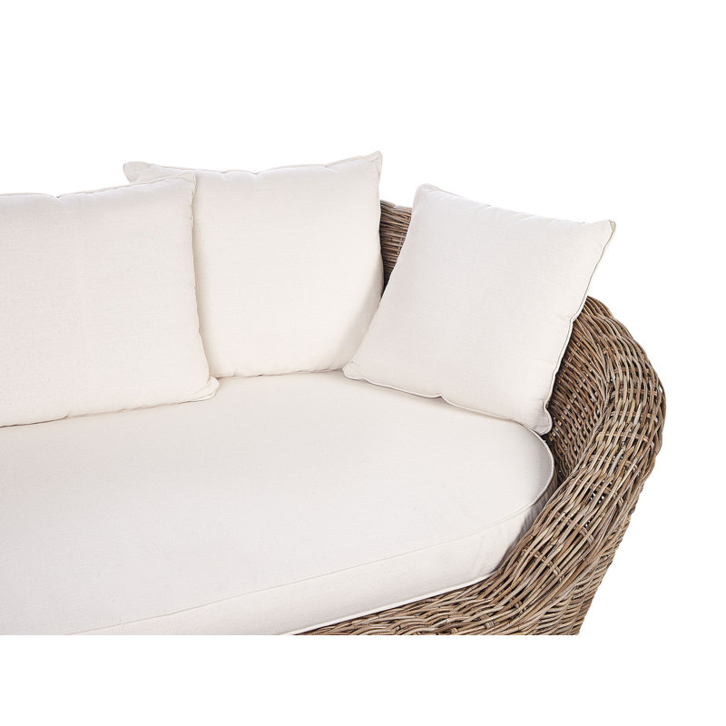 Carletta 227cm Wide Curved Wood Patio Daybed