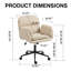 Fauteuil d'appoint pivotant en similicuir 23,6 po - Rotation à 360 °-1732184289