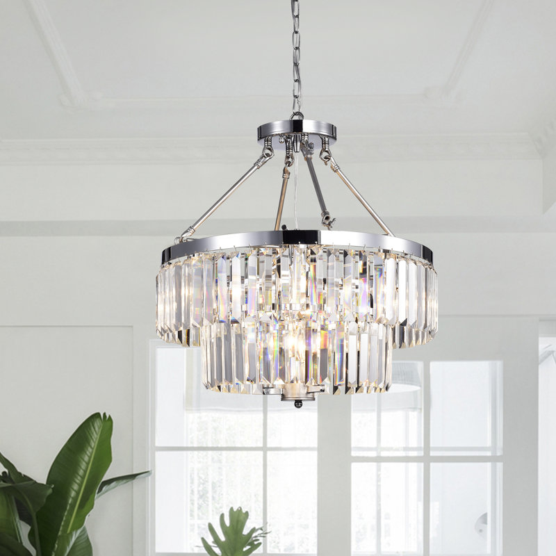 Jaleaha 9 - Light Dimmable Tiered Chandelier, Chrome