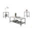 Ensemble de table 3 pièces de style rustique à finition blanche 1 table basse 2 tables de bout 2 pièces de style minimaliste-1081927990
