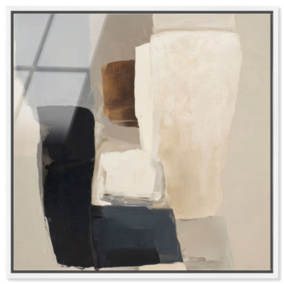 "Stone Layers II", reproduction murale encadrée par Art Remedy, cadre blanc, 30 x 30