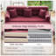Canapé-lit modulaire convertible en forme de L avec tissu chenille adapté aux animaux de compagnie et mousse à haute densité à 4 couches, parfait pour les salons modernes-129410361
