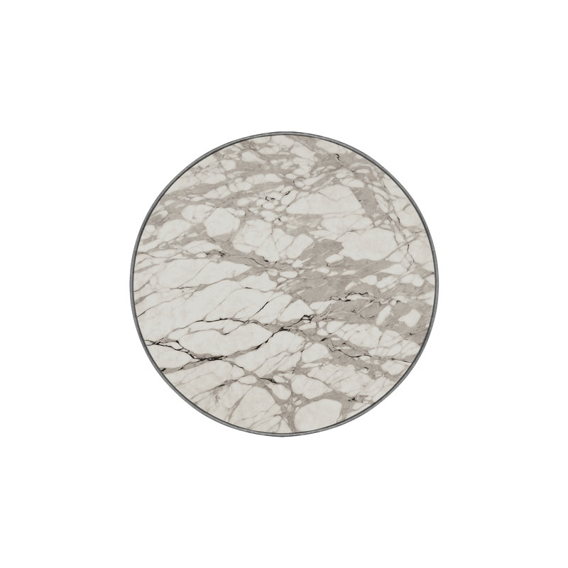 Machine Washable Gray Area Rug, Round 5'