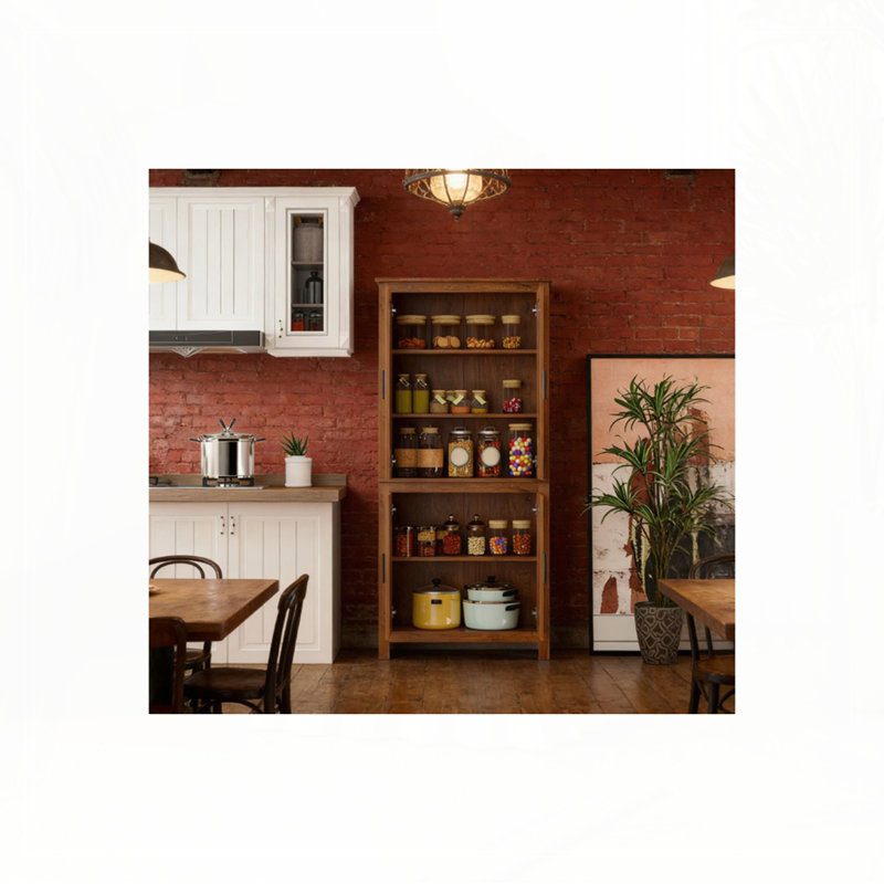 Freestanding Storage Cabinet,Kitchen Pantry,with Adjustable Shelves