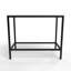 Ensemble d'évier console rectangulaire en métal avec vasque en verre et surface en bois massif - Collection Luminous-102480548-102480554