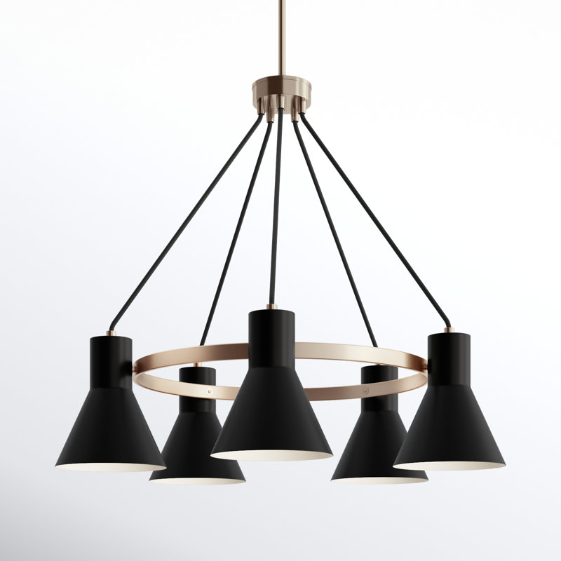 Byers 5-Light Chandelier, Satin Bronze, No