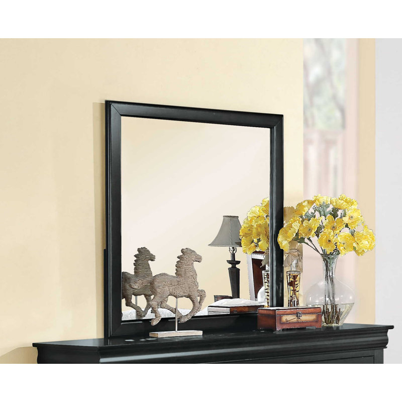 Miroir d'appoint / commode Sandburg, Noir, noir, noir, noir