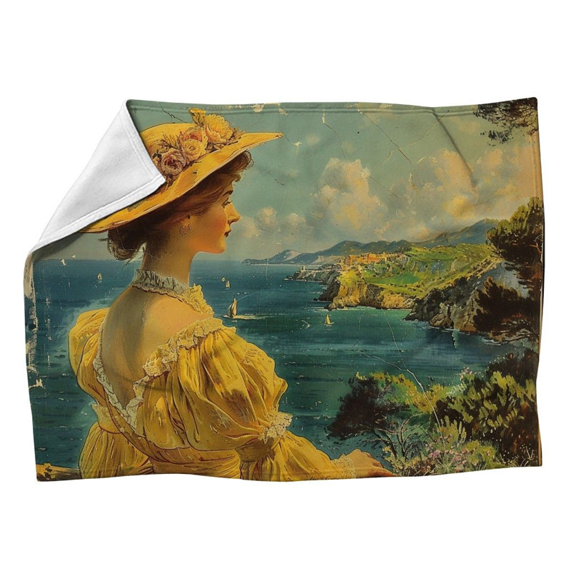 Jeté en molleton Victorian Woman - jetés Portrait pour canapés ou lits, L 50 po x L 60 po