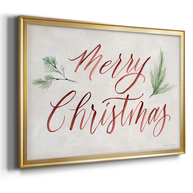 «Merry Christmas» - Reproduction de photo sur toile, Or, H 14 po x l 20 po x P 1,5 po