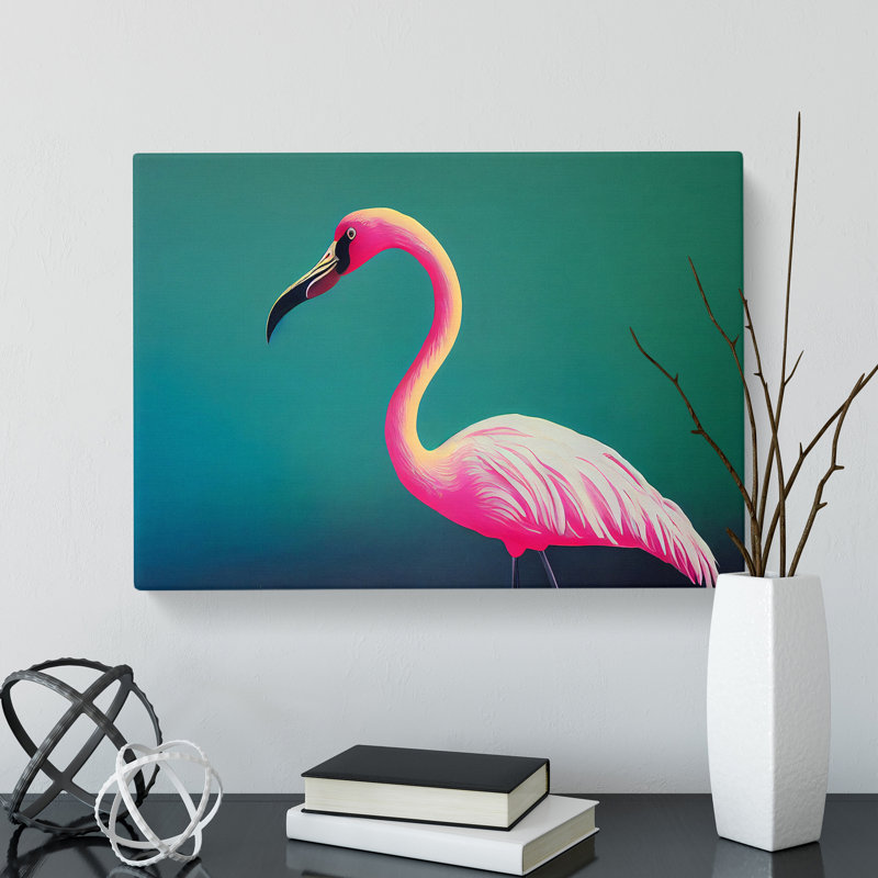 Epic Flamingo - Wrapped Canvas, 40cm H x 60cm W x 3cm D