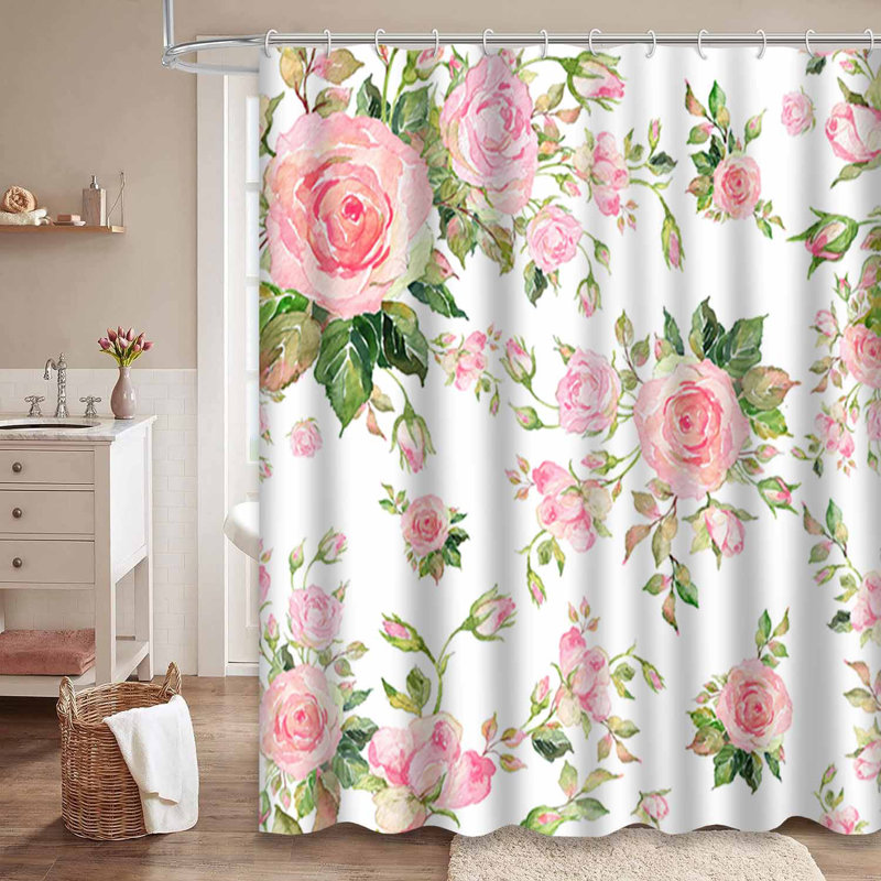 Papier peint floral avec 12 crochets, L 72 po x l 72 po