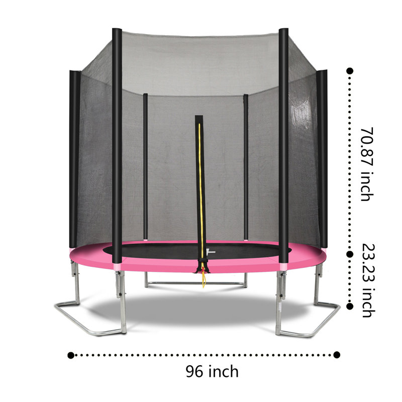 8Ft Trampoline Outer Net-Pink And Black