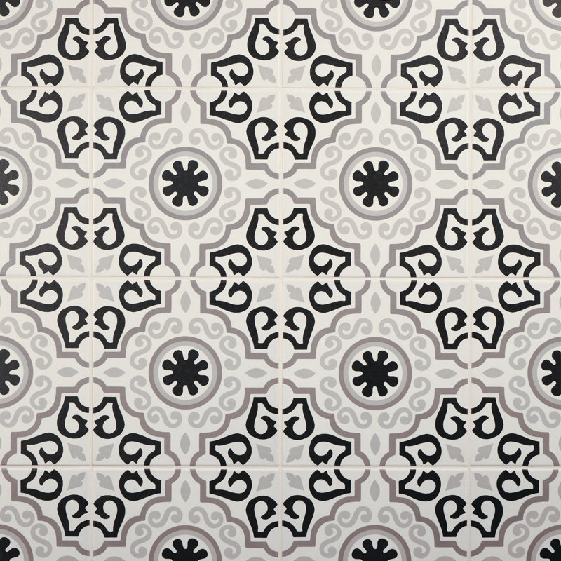 Daltile Memoir 12 x 12 Floor Tile (17 PCS Per Carton) (16.49 SQFT Per Carton), Crystal Black