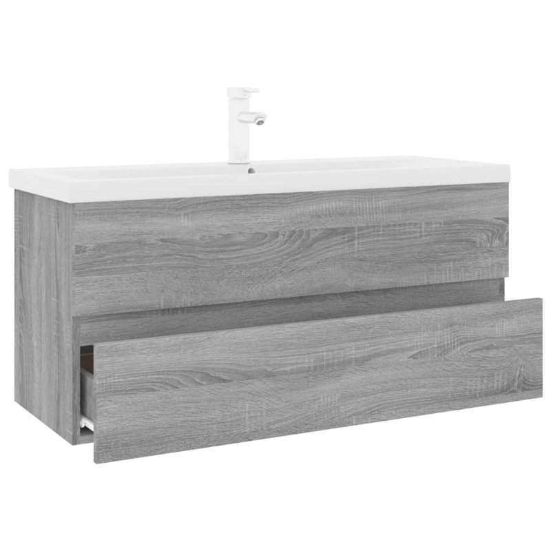 Audrae Wall Hung Single Vanity, Gray Sonoma, 80cm