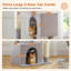 Arbre à chat XL 44 "pour grands chats 20 lb et plus, 2 condos spacieux avec grattoir épaissi de 3,4 po, grand perchoir supérieur, 2 jouets interactifs-1500210044