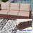 9 Pieces Patio Set with 28'' Fire Pit Table, PE  Rattan Patio Sofa Set With Ottomans and Sturdy Frame-991744265