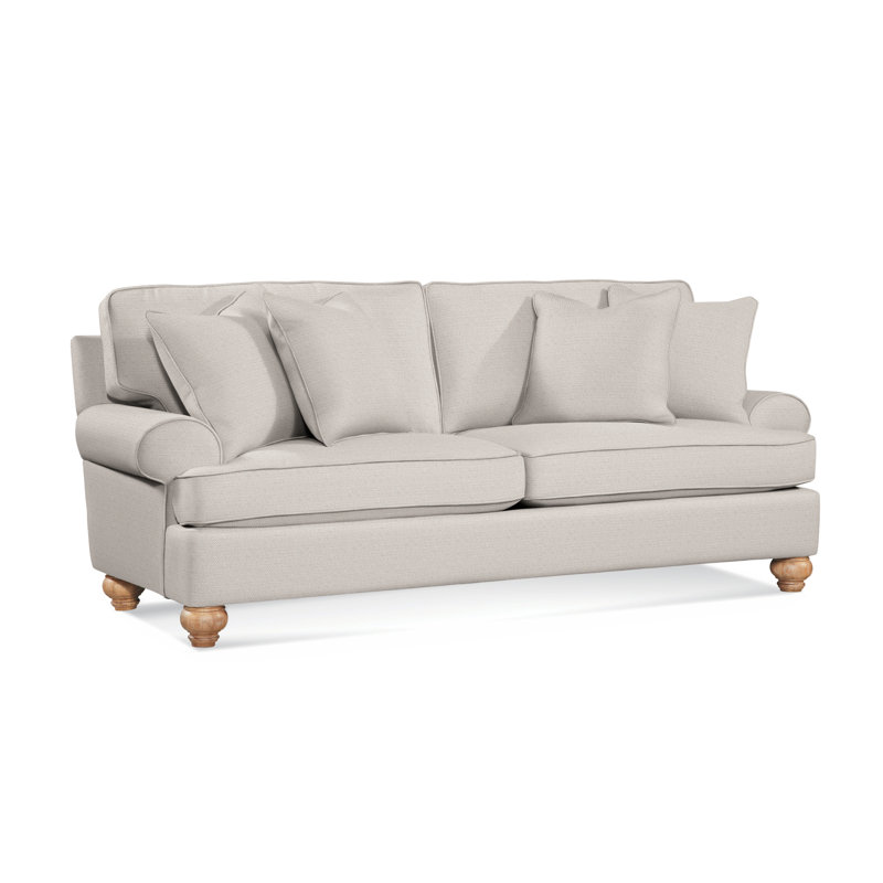 Artisan Landing Upholstered 86'' Sofa, White Textured Performance; 0865-91, Sunweather