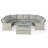 Balcom U Shaped Rattan Sofa Set with Table
