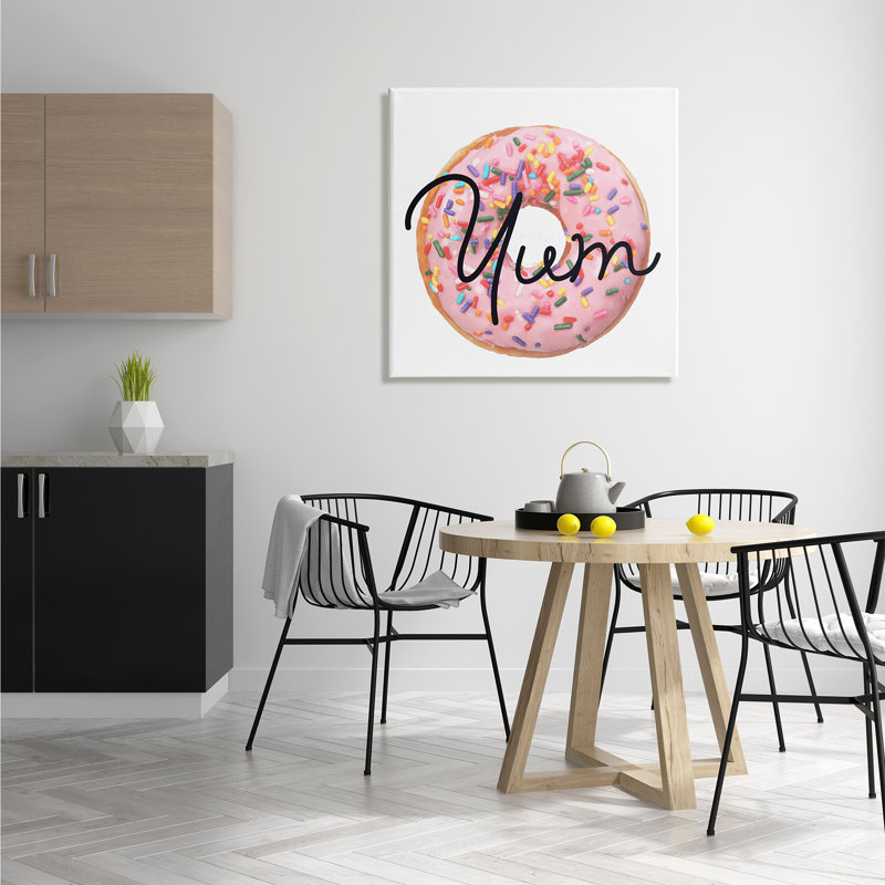 Yum Sprinkle Donut by Daphne Polselli - Graphic Art, Wrapped Canvas, 30" W x 30" H