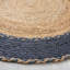 Tapis en jute / coton naturel / bleu marine tissé à la main Ajeesh-491106959