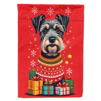 Drapeau de maison de Noël en polyester double face H 40 po x l 28 po