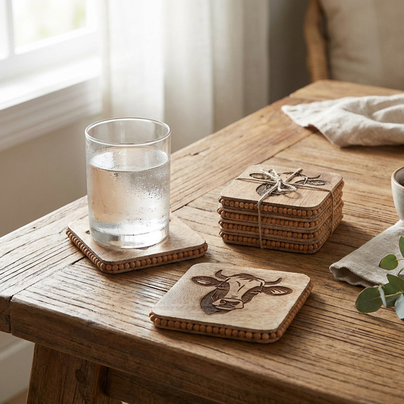 Ensemble de 4 sous-verres taureaux