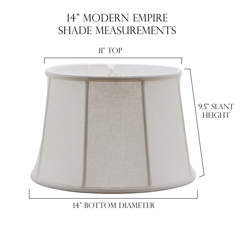 Lin empire moderne avec laveur-ajusteur, Ivoire ivoire, H 11,5 po x l 18 po x P 18 po