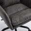 Cuir artificiel, similicuir, base noire, hauteur réglable, convient au bureau, à la chambre à coucher, à la coiffeuse et à d'autres environnements. Une chaise de bureau gris-1384417796