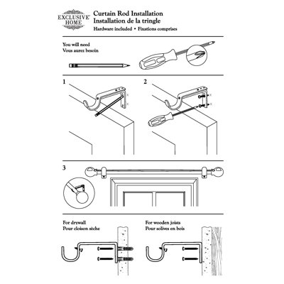 Deantrei Exclusive Home Sphere 1" Curtain Rod and Coordinating Finial Set, Adjustable