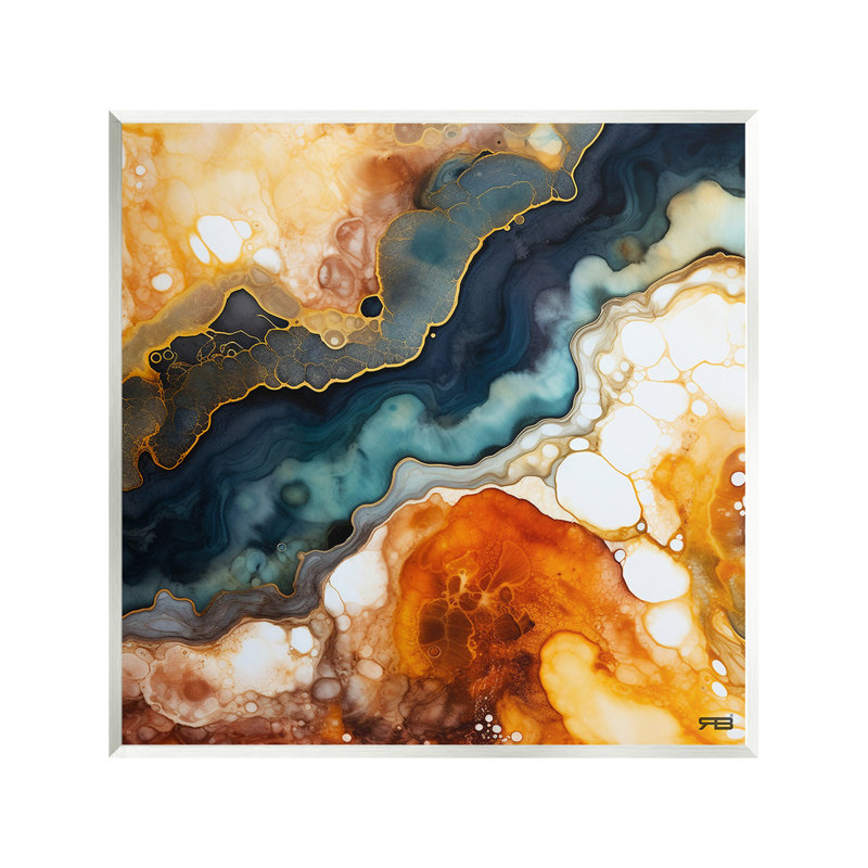 Art sur plaque à motif de géode liquide par RB