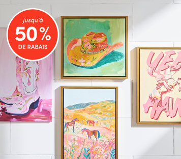 Décoration murale jusqu'à 50 % de rabais avec mur galerie et art western